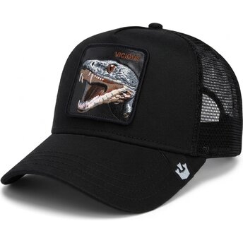Petten gebogen zwart snapback The Vicious Snake Core Combo The Farm van Goorin Bros.