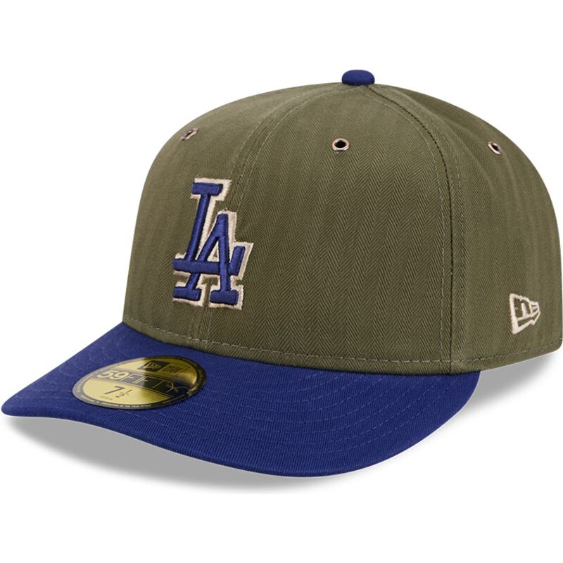 petten-gebogen-groen-fitted-59fifty-pre-curved-american-herringbone-van-los-angeles-dodgers-mlb-van-new-era