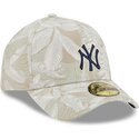 petten-gebogen-beige-fitted-59forty-a-frame-leafy-palm-van-new-york-yankees-mlb-van-new-era