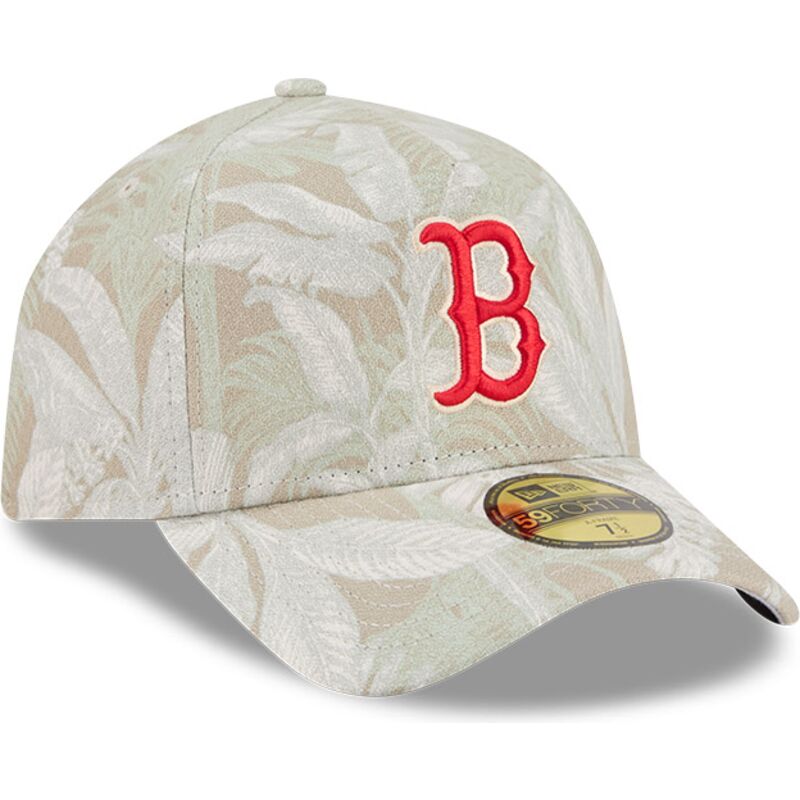 petten-gebogen-beige-fitted-59forty-a-frame-leafy-palm-van-boston-red-sox-mlb-van-new-era