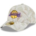petten-gebogen-beige-fitted-59forty-a-frame-leafy-palm-van-los-angeles-lakers-nba-van-new-era
