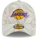 petten-gebogen-beige-fitted-59forty-a-frame-leafy-palm-van-los-angeles-lakers-nba-van-new-era