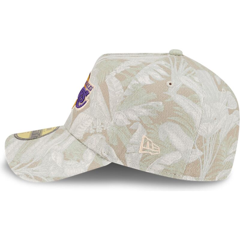 petten-gebogen-beige-fitted-59forty-a-frame-leafy-palm-van-los-angeles-lakers-nba-van-new-era