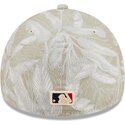 petten-gebogen-beige-fitted-59forty-a-frame-leafy-palm-van-atlanta-braves-mlb-van-new-era