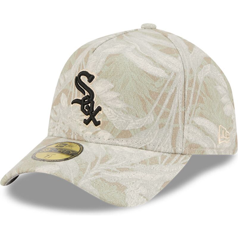 petten-gebogen-beige-fitted-59forty-a-frame-leafy-palm-van-chicago-white-sox-mlb-van-new-era