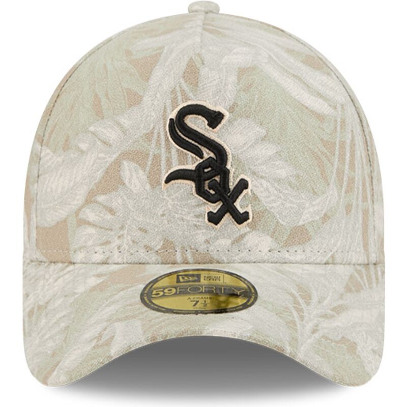 petten-gebogen-beige-fitted-59forty-a-frame-leafy-palm-van-chicago-white-sox-mlb-van-new-era