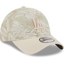 petten-gebogen-beige-verstelbaar-9twenty-leafy-palm-van-los-angeles-dodgers-mlb-van-new-era