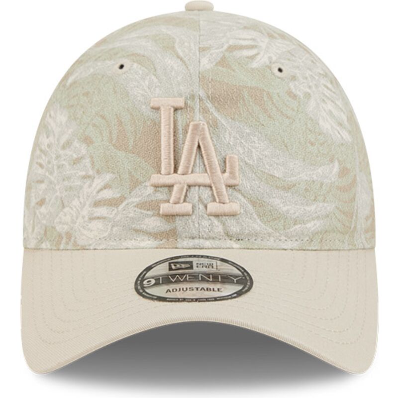petten-gebogen-beige-verstelbaar-9twenty-leafy-palm-van-los-angeles-dodgers-mlb-van-new-era
