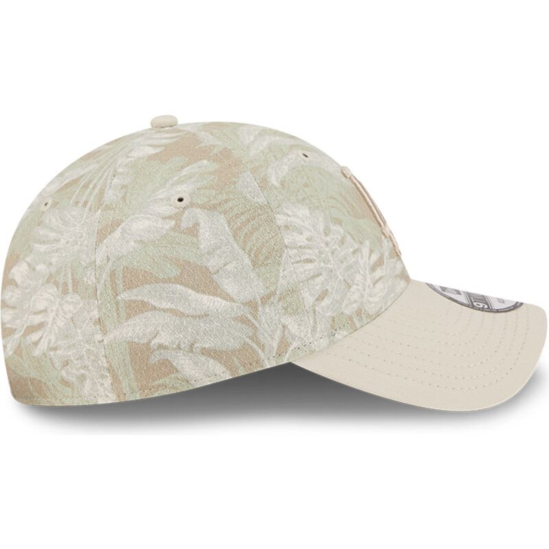 petten-gebogen-beige-verstelbaar-9twenty-leafy-palm-van-los-angeles-dodgers-mlb-van-new-era