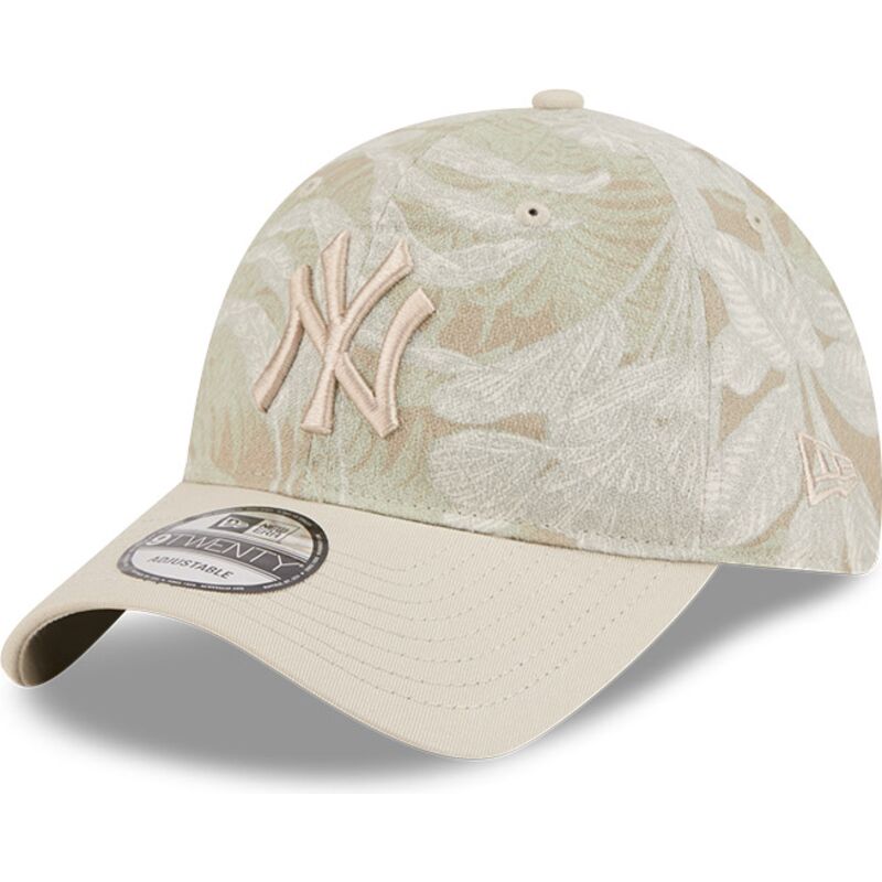 petten-gebogen-beige-verstelbaar-9twenty-leafy-palm-van-new-york-yankees-mlb-van-new-era