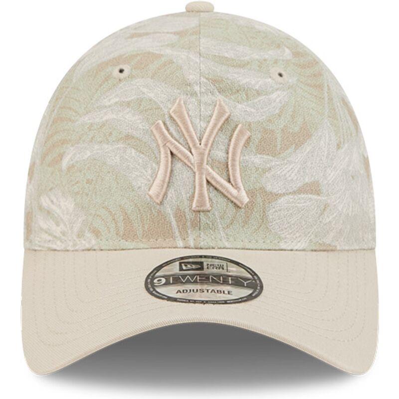 petten-gebogen-beige-verstelbaar-9twenty-leafy-palm-van-new-york-yankees-mlb-van-new-era