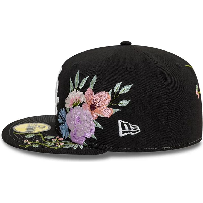 petten-plat-zwart-fitted-59fifty-floral-van-chicago-white-sox-mlb-van-new-era