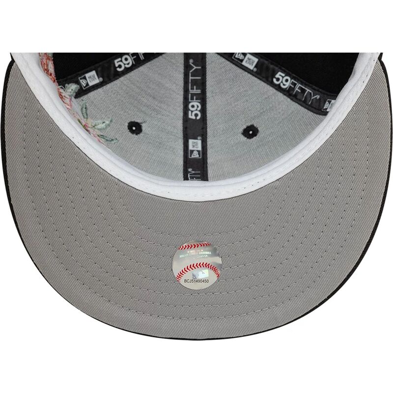 petten-plat-zwart-fitted-59fifty-floral-van-chicago-white-sox-mlb-van-new-era