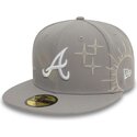 petten-plat-grijs-fitted-59fifty-zodiac-van-atlanta-braves-mlb-van-new-era