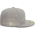 petten-plat-grijs-fitted-59fifty-zodiac-van-atlanta-braves-mlb-van-new-era