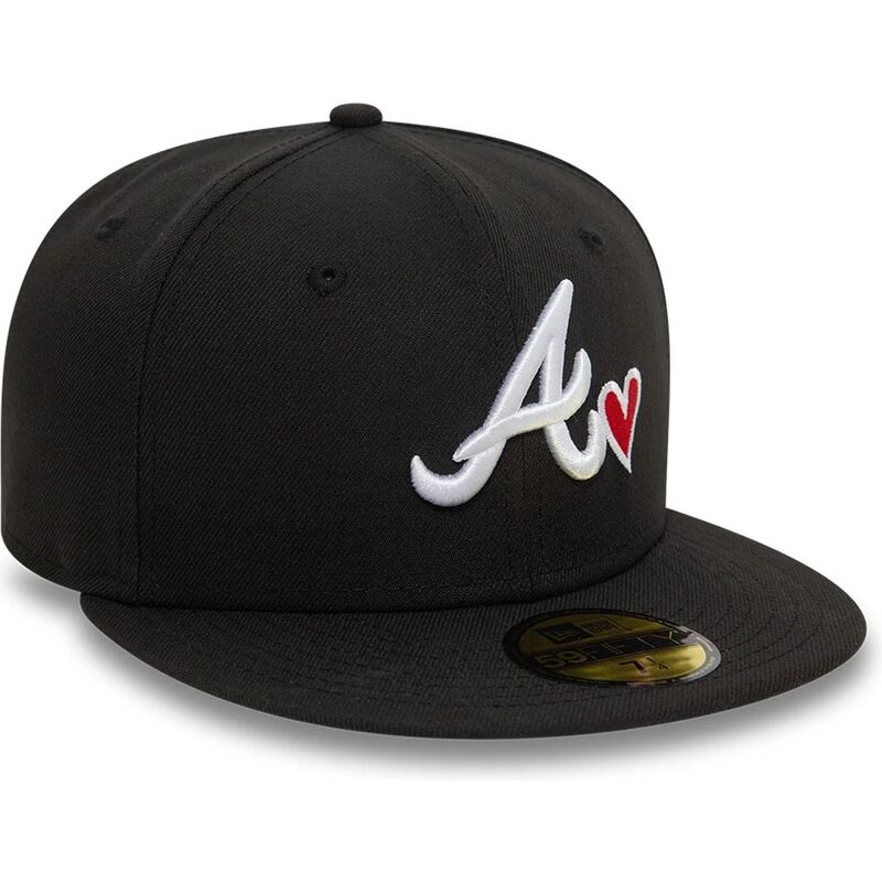 petten-plat-zwart-fitted-59fifty-heart-icon-van-atlanta-braves-mlb-van-new-era