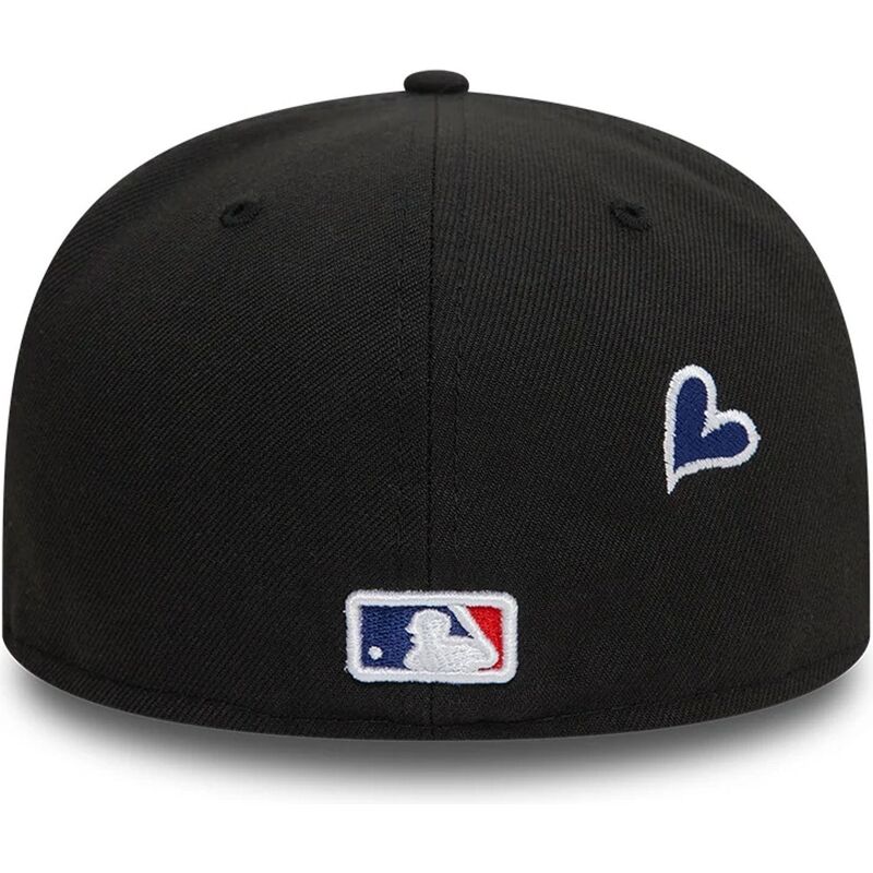 petten-plat-zwart-fitted-59fifty-heart-icon-van-los-angeles-dodgers-mlb-van-new-era