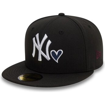 Petten plat zwart fitted 59FIFTY Heart Icon van New York...