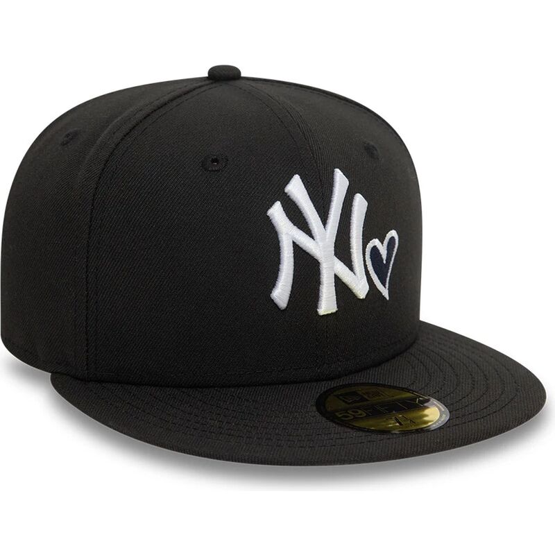 petten-plat-zwart-fitted-59fifty-heart-icon-van-new-york-yankees-mlb-van-new-era