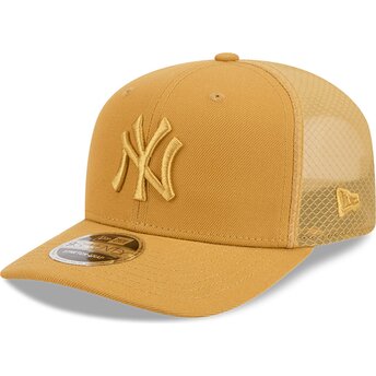 Petten gebogen bruin snapback 9SEVENTY Stretch Snap Color Pack van New York Yankees MLB van New Era