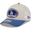 petten-gebogen-meerkleurig-snapback-9forty-m-crown-a-frame-fray-van-los-angeles-dodgers-mlb-van-new-era
