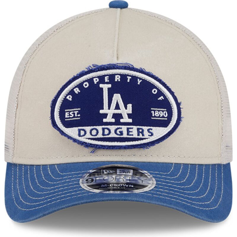 petten-gebogen-meerkleurig-snapback-9forty-m-crown-a-frame-fray-van-los-angeles-dodgers-mlb-van-new-era