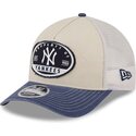 petten-gebogen-meerkleurig-snapback-9forty-m-crown-a-frame-fray-van-new-york-yankees-mlb-van-new-era