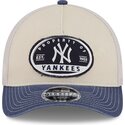 petten-gebogen-meerkleurig-snapback-9forty-m-crown-a-frame-fray-van-new-york-yankees-mlb-van-new-era