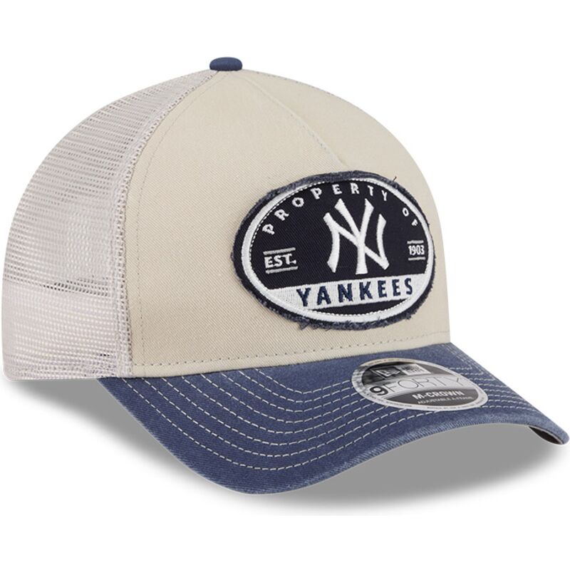 petten-gebogen-meerkleurig-snapback-9forty-m-crown-a-frame-fray-van-new-york-yankees-mlb-van-new-era