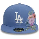 petten-plat-blauw-fitted-59fifty-floral-van-los-angeles-dodgers-mlb-van-new-era