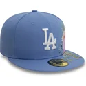 petten-plat-blauw-fitted-59fifty-floral-van-los-angeles-dodgers-mlb-van-new-era