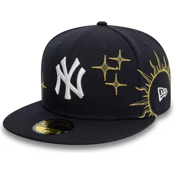 Petten plat marineblauw fitted 59FIFTY Zodiac van New...