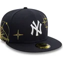 petten-plat-marineblauw-fitted-59fifty-zodiac-van-new-york-yankees-mlb-van-new-era