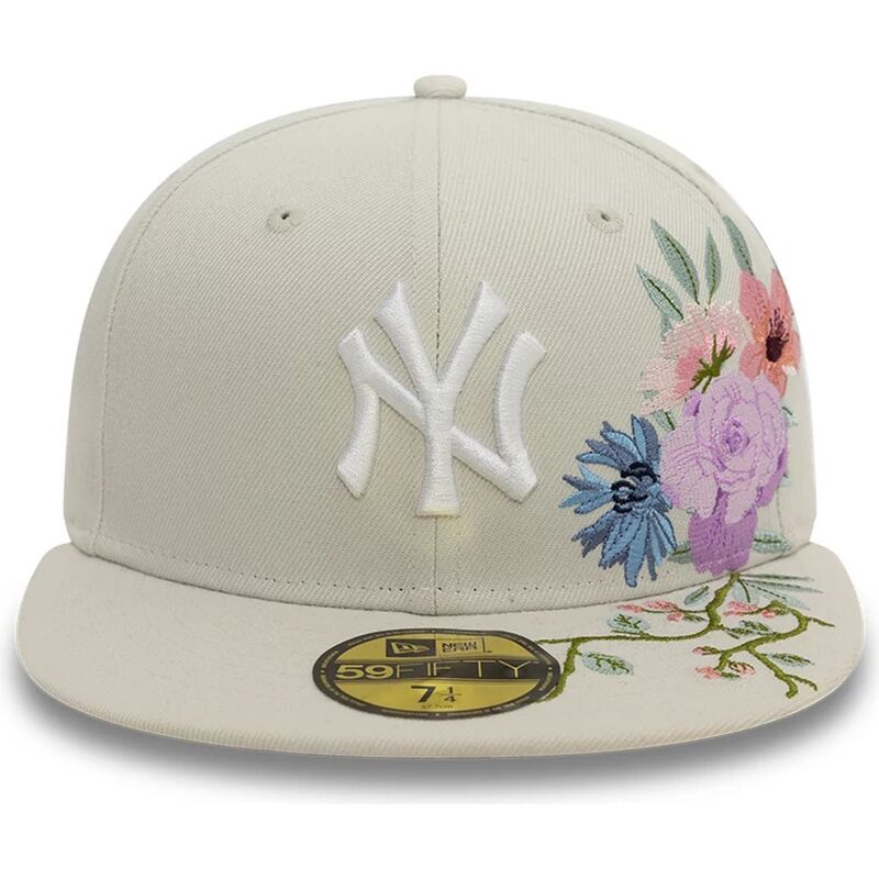 petten-plat-beige-fitted-59fifty-floral-van-new-york-yankees-mlb-van-new-era