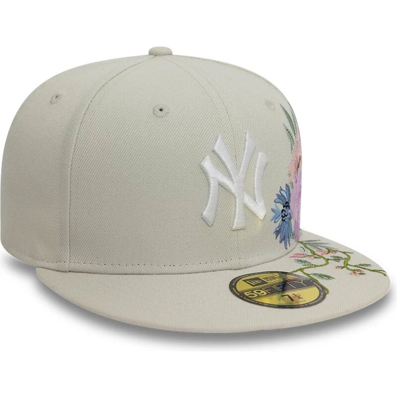 petten-plat-beige-fitted-59fifty-floral-van-new-york-yankees-mlb-van-new-era