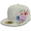petten-plat-beige-fitted-59fifty-floral-van-new-york-yankees-mlb-van-new-era