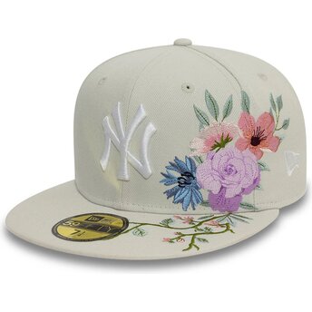 Petten plat beige fitted 59FIFTY Floral van New York...