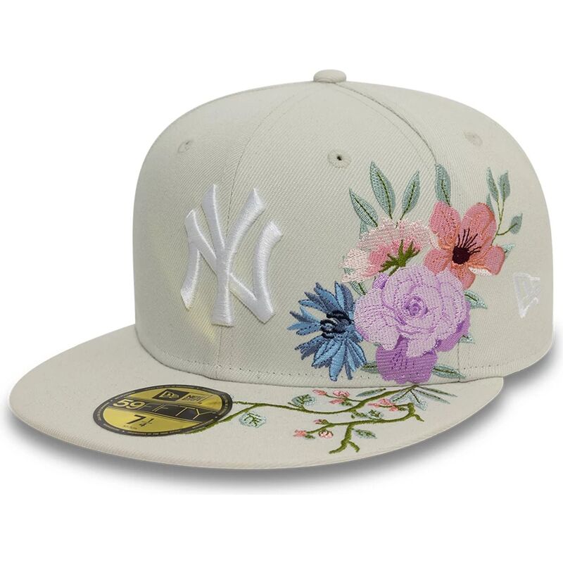 petten-plat-beige-fitted-59fifty-floral-van-new-york-yankees-mlb-van-new-era