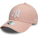 petten-gebogen-roze-verstelbaar-9forty-colour-essential-van-new-york-yankees-mlb-van-new-era
