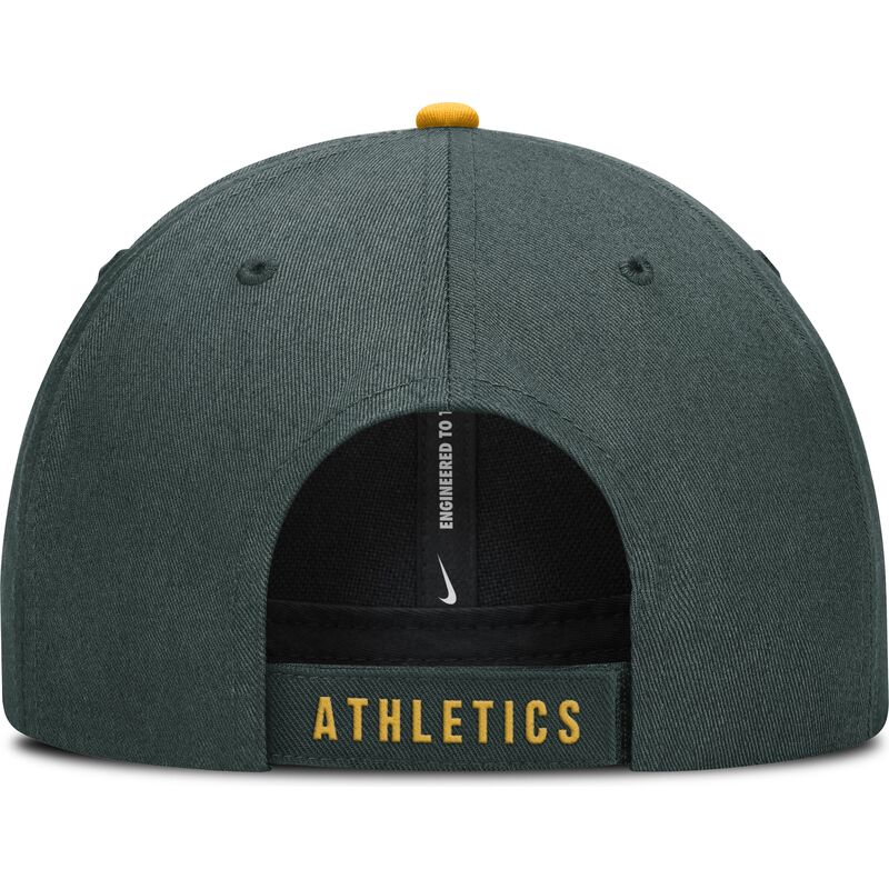 petten-gebogen-groen-verstelbaar-voor-kinderen-dri-fit-club-structured-van-oakland-athletics-mlb-van-nike