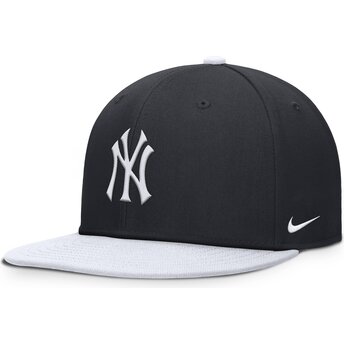 Petten plat marineblauw snapback voor kinderen Dri-Fit Pro Structured Square Bill van New York Yankees MLB van Nike