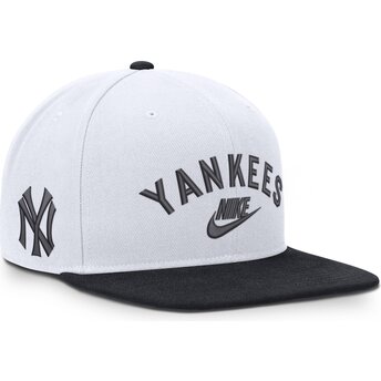 Petten plat wit snapback Cooperstown Dri-Fit Pro Structured Square Bill van New York Yankees MLB van Nike