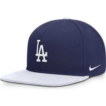 Petten plat blauw snapback Nike Dri-Fit Pro Structured Square Bill van Los Angeles Dodgers MLB van Nike