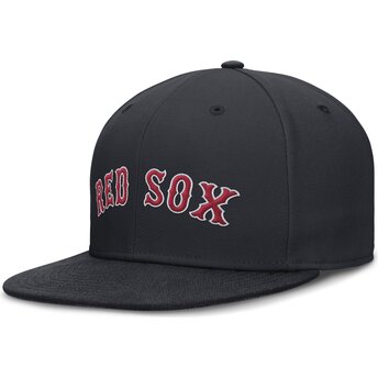 Petten plat marineblauw fitted Dri-Fit True Structured Round Bill van Boston Red Sox MLB van Nike