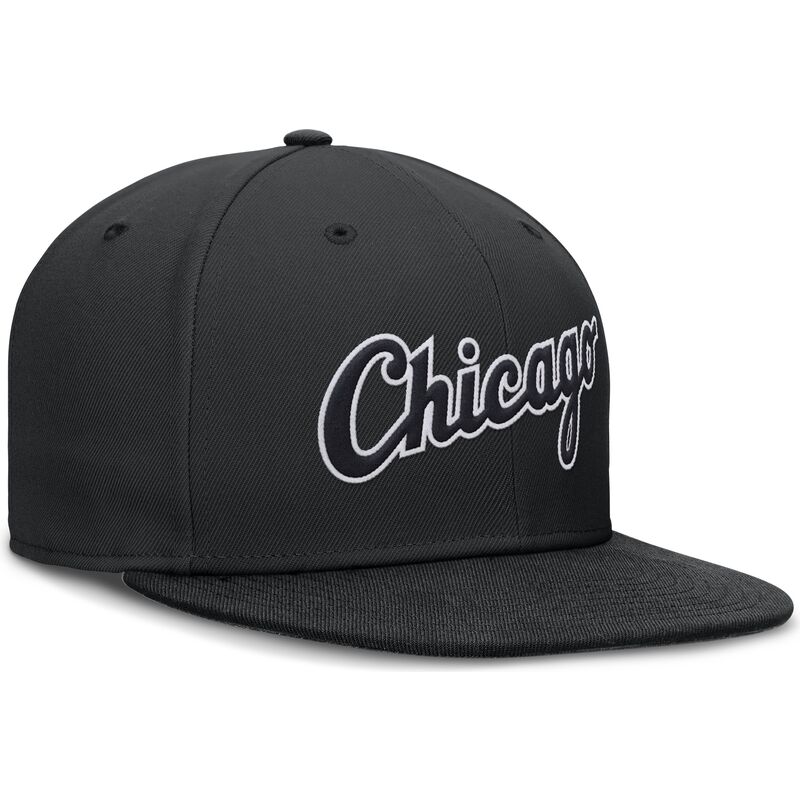 petten-plat-zwart-fitted-dri-fit-true-structured-round-bill-van-chicago-white-sox-mlb-van-nike