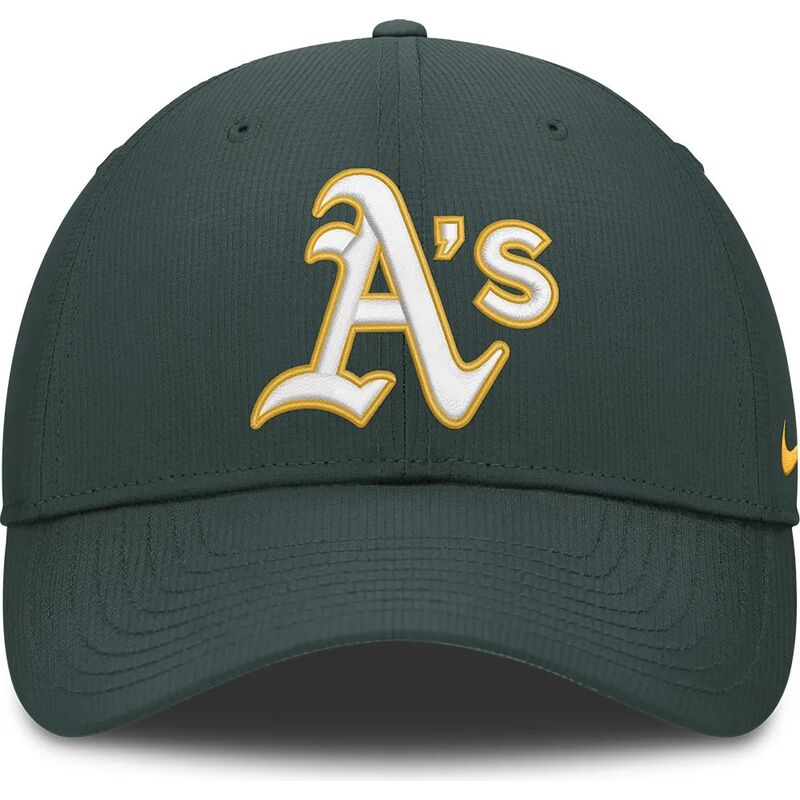 petten-gebogen-groen-verstelbaar-club-structured-uv-poly-ripstop-van-oakland-athletics-mlb-van-nike