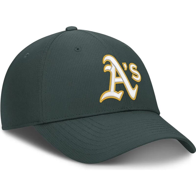 petten-gebogen-groen-verstelbaar-club-structured-uv-poly-ripstop-van-oakland-athletics-mlb-van-nike