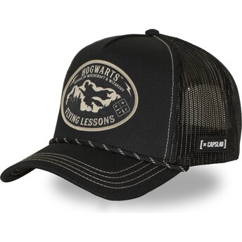 Petten gebogen zwart snapback HP4 FLY1B Harry Potter van Capslab