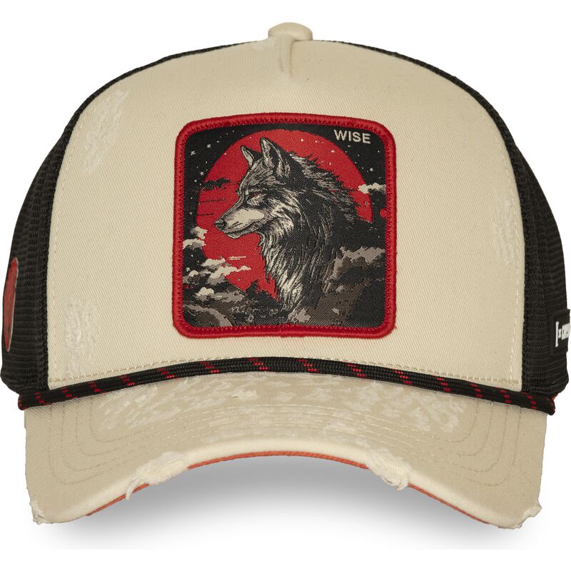 petten-gebogen-beige-snapback-wise-bea3-wisb-wolf-fabeldieren-van-capslab