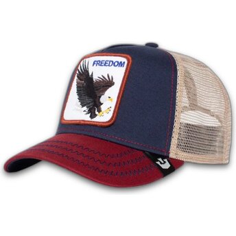 Petten gebogen marineblauw snapback The Freedom Eagle The Farm van Goorin Bros.